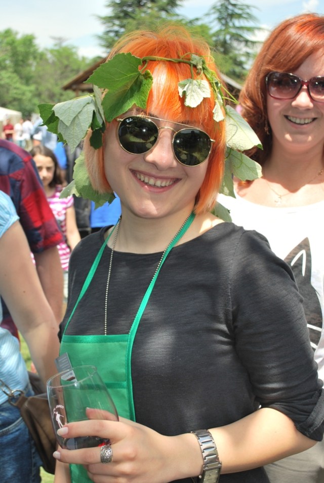 Enjoying the wine at the New Wine Festival